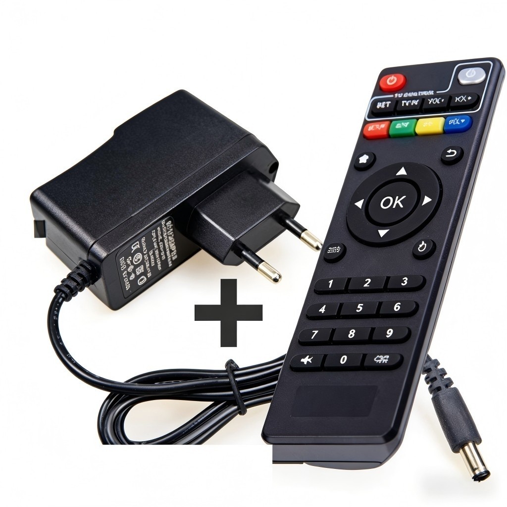Kit Fonte Universal + Controle Remoto Universal para Smart Box e TV
