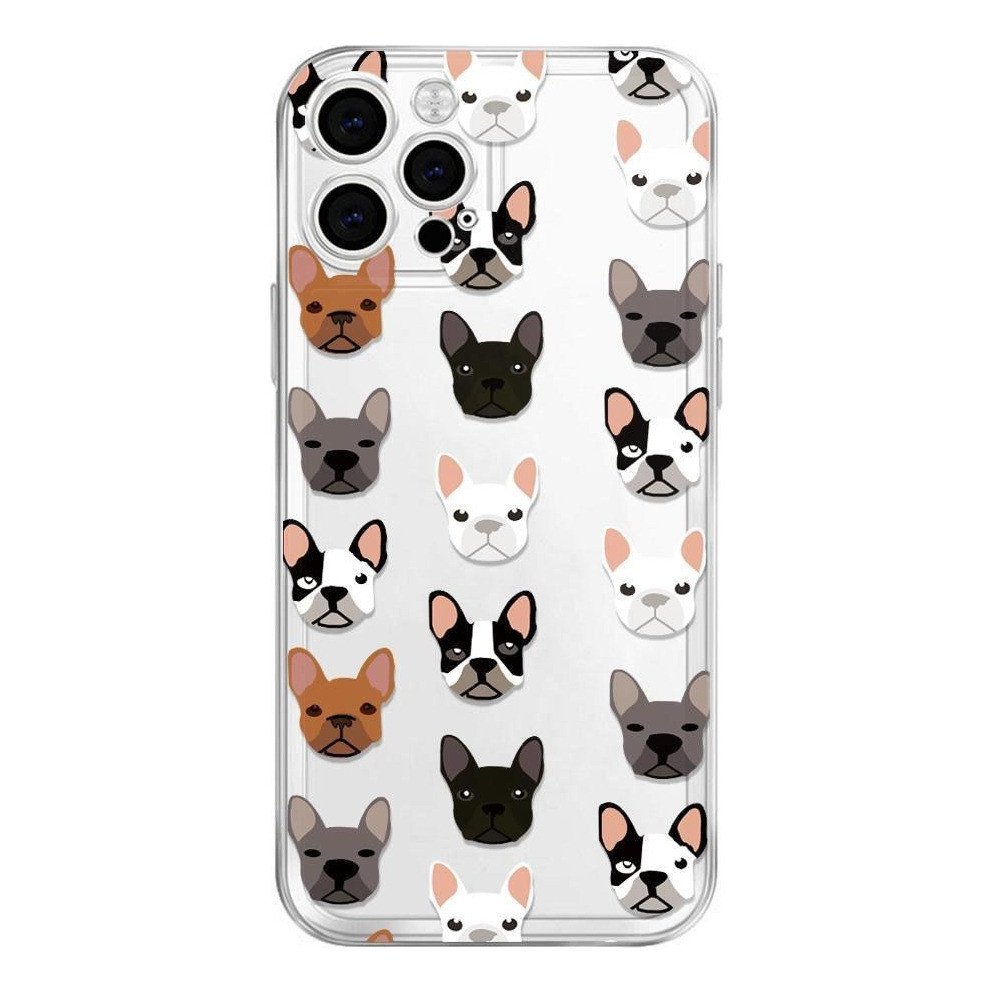 Capa de celular com design super fofo de Bulldog Francês, adequada para iPhone 17 Pro Max.