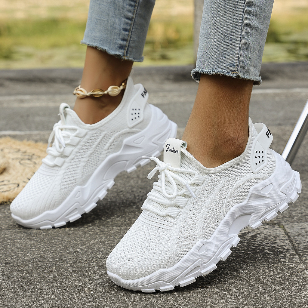 Lazer Respirável Confortável Moda Esporte Tênis De Corrida Sapatos Brancos