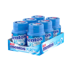 Gomas de Mascar, Sem Açúcar, Sabor de Menta, Display, Mentos, Pure Fresh Mint - 336 g | 6 Unidades