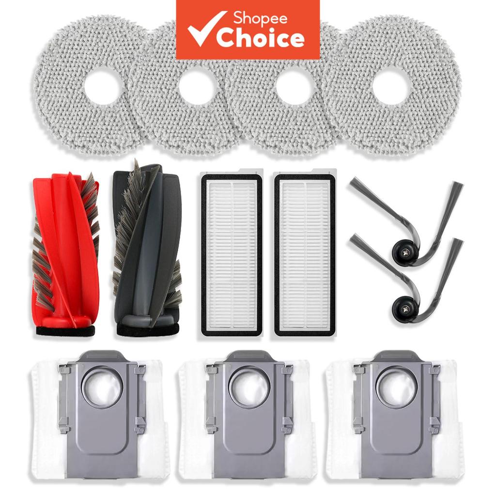  Kit de Acessórios de Substituição Compatível com Roborock Qrevo Edge/Edgec/Edge S5A 5V1 Aspirador Robótico: Escova