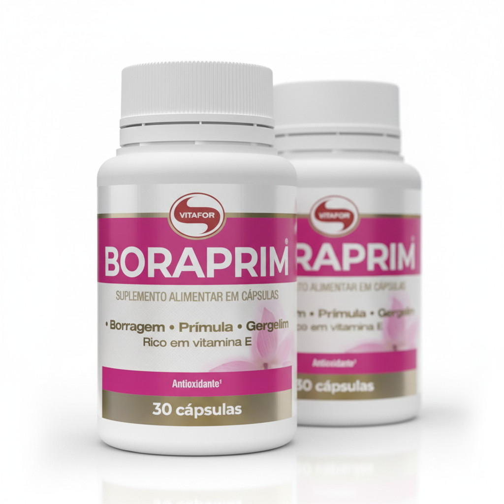 KIT 2 Boraprim Óleos de Prímula Vitafor 30 Cápsulas