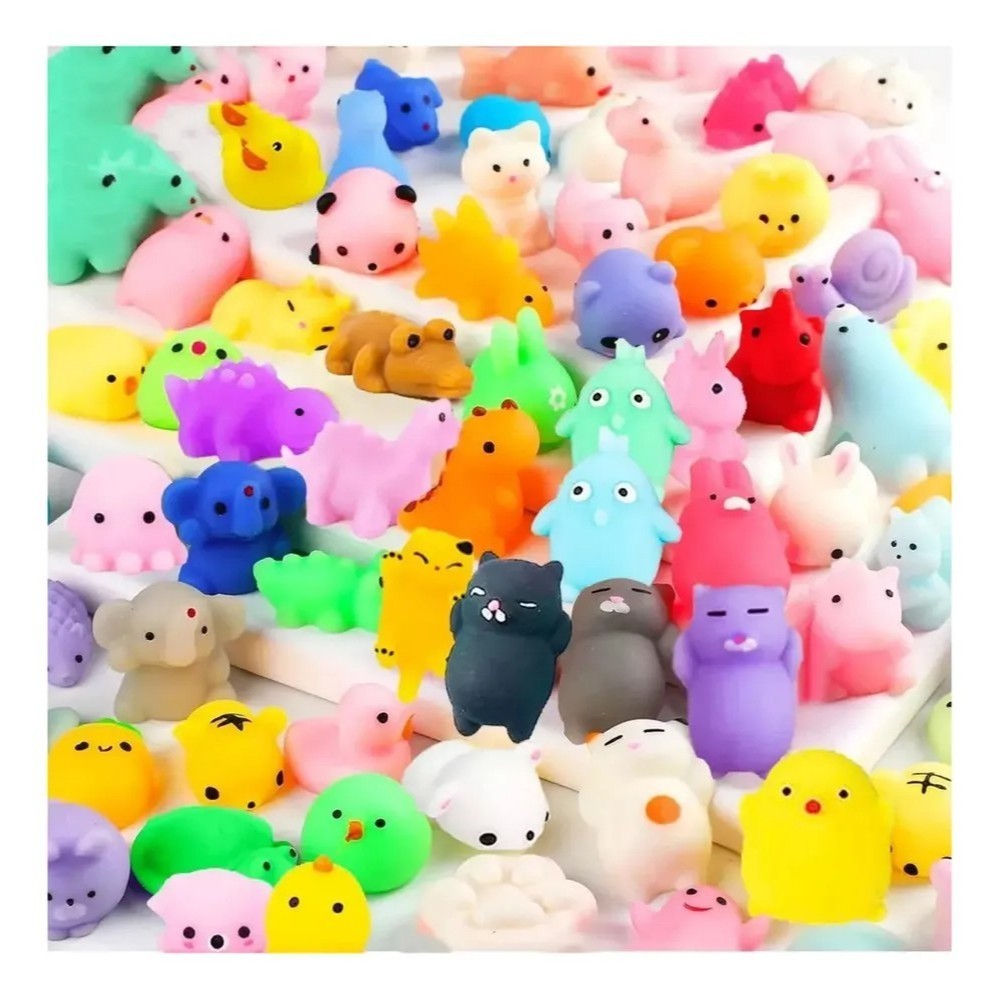 KIT 10/20/30Squishy Mochi Bichinho Macio De Apertar Pop It Fidget Super Antiestresse Infantil Colorido