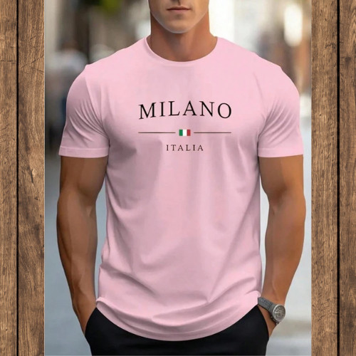 Camiseta Masculina Milano Camisa Masculina Milano Blusa 100%Algodão Camiseta Malha Premium Plus Size