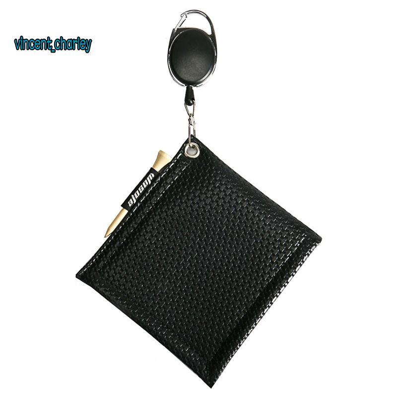 [vincent_c] 1 Peça Toalha De Limpeza De Bola De Golfe Com Gancho Mosquetão Absorção De Água Limpa Cabeça De Taco Pano Pe