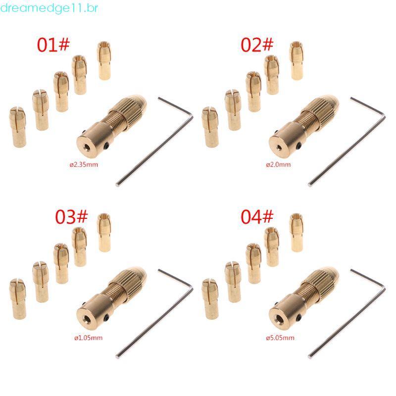 dreamedge11 7 Peças Conjunto 2 2 35 4 05 5 05mm Eixo Do Motor Elétrico Mandril Braçadeira Fixação 0 5-3