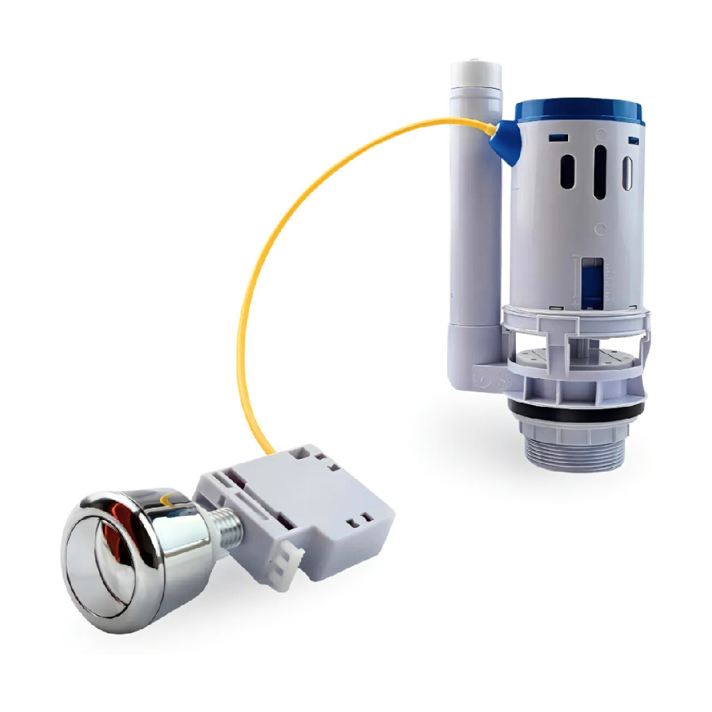 Kit Mecanismo Com Botão de Descarga Dupla Universal Caixa Acoplada Reparo torre de saida