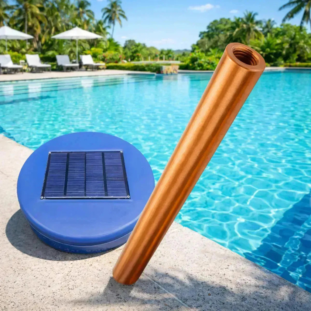 Refil Cobre Ionizador Piscina Luna Blue 30.000L Solar Rosca M4 M5 Eletrodo Tratamento Água Reduz Cloro