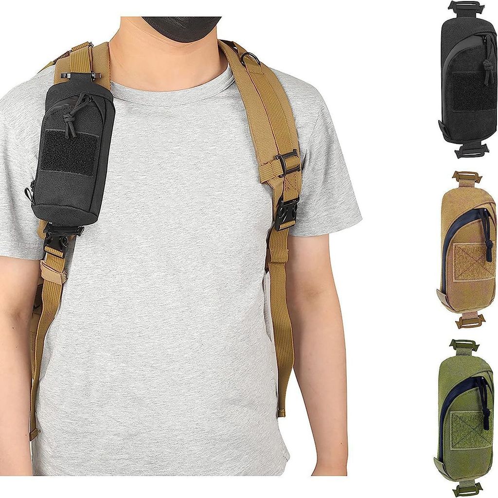 Bolsa tática EDC para acessórios ao ar livre, portátil, para caminhadas selvagens, armazenamento, cintura, tática, sobre