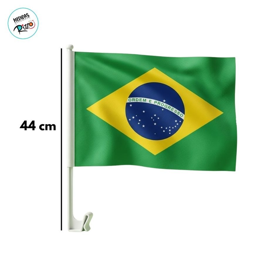 Bandeira Para Carro - Brasil - Copa do Mundo - 44cm - 1 unidade - Rizzo · foto 2