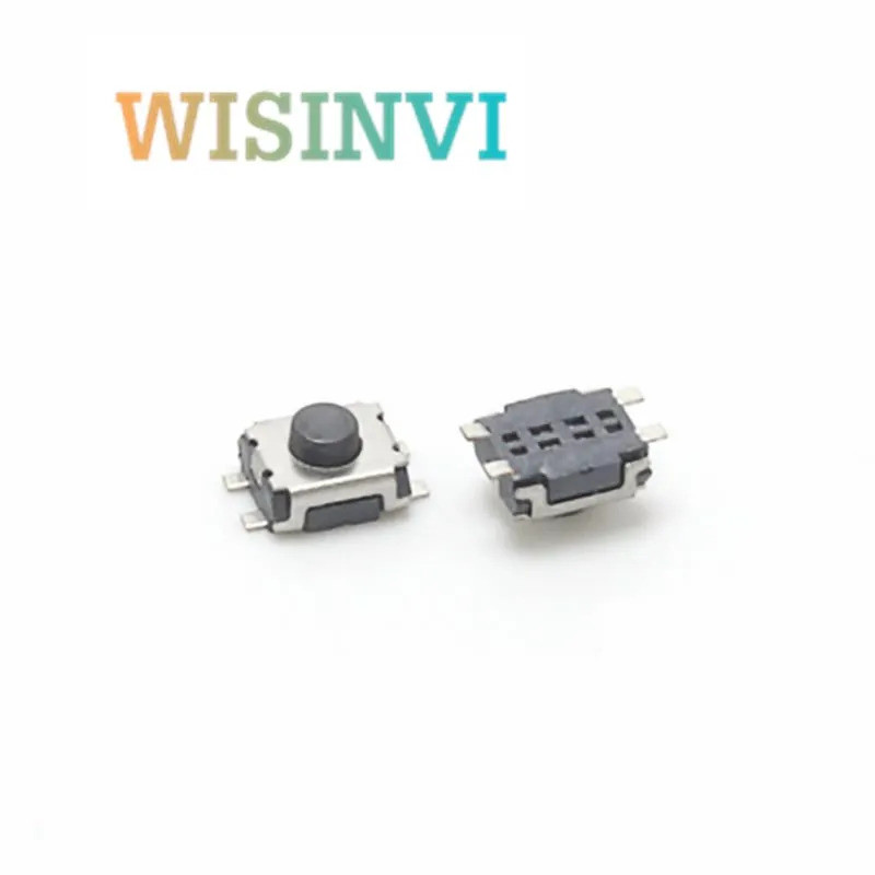 100 Pçs/Lote Micro Botão tact Interruptor 4 Pinos SMD Pequena Tartaruga 3x4x2MM 3 * 4 * 2MM Mola Dupla Em Estoque chip i