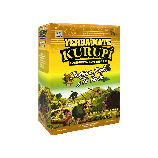 Erva Mate para Tereré Kurupí - Gengibre, Menta e Chá Verde