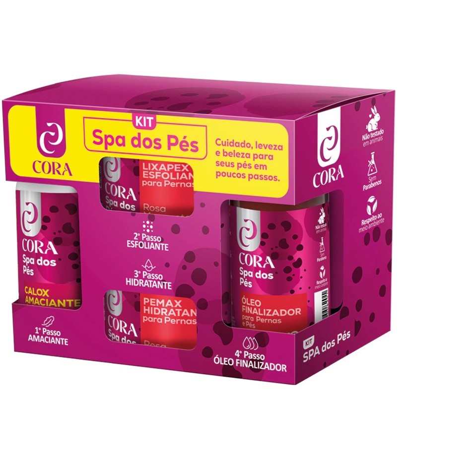 Kit Spa dos Pés Cora Rosa Mosqueta