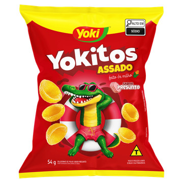 Salgadinho de Milho Conchinha Presunto Yokitos Yoki em Oferta na Shopee