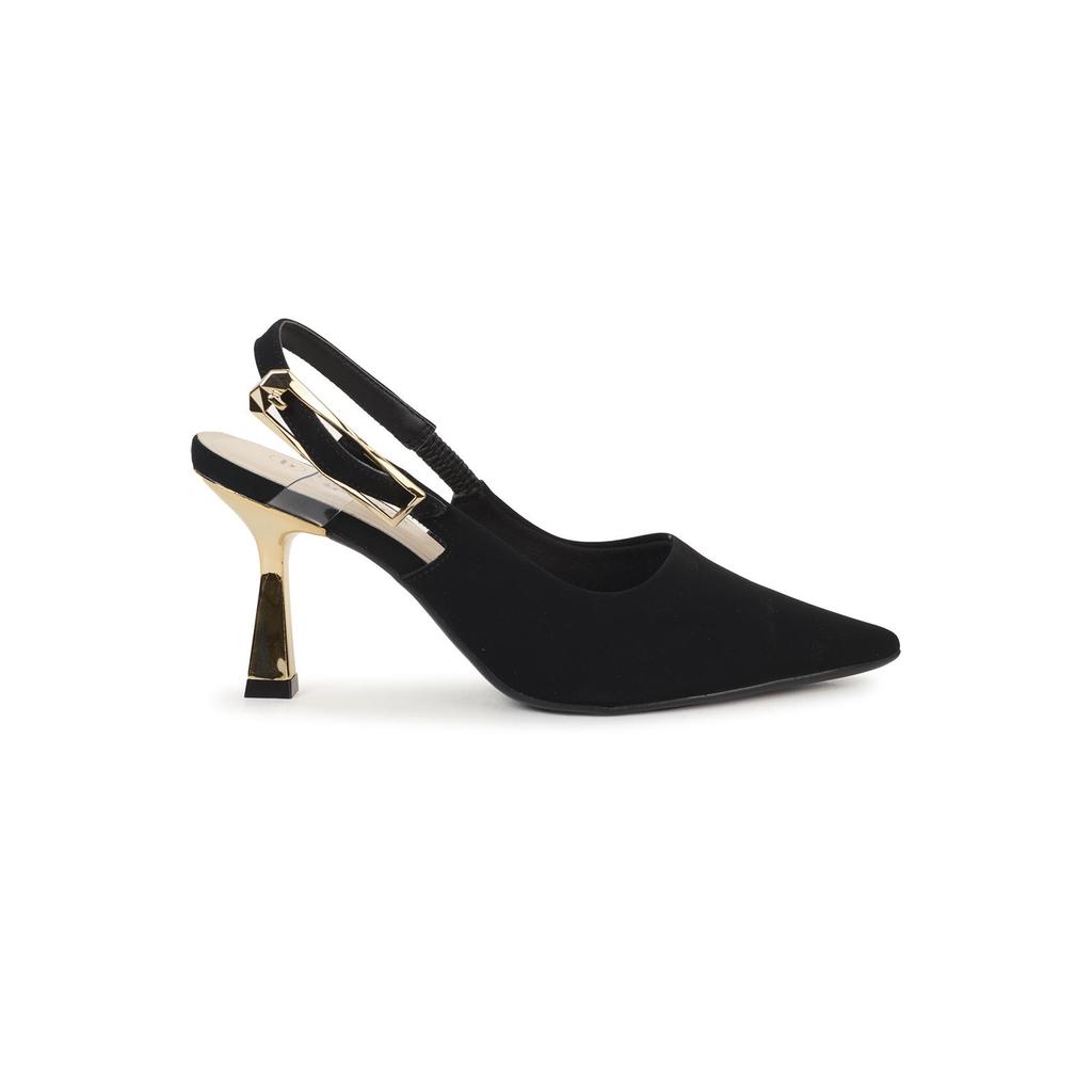 Scarpin Slingback Bebecê Salto Geométrico com Fivela
