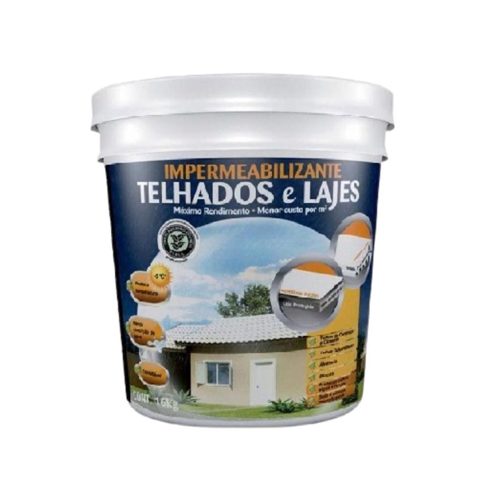 Impermeabilizante Telhados e Lajes Branco 16KG Hydronorth em Oferta na Shopee