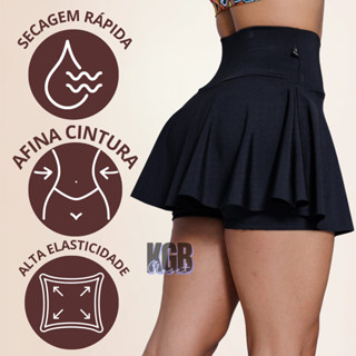 Short Saia Academia Fitness Cintura Alta tapa Bumbum Bailarina Rodado Suplex Premium em Oferta na Shopee