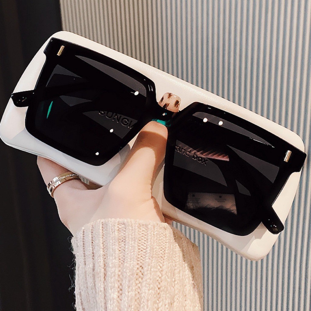 Óculos de Sol da Internet da Moda, Novos Óculos de Sol de Armação Grande, Óculos de Sol Quadrados de Alta Qualidade para
