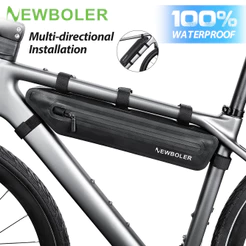 NEWBOLER 1.5L Estendido 100 % À Prova D'água Sob O Feixe Bolsa Triângulo Para Bicicleta Tubo Frontal Com Quadro De Grand