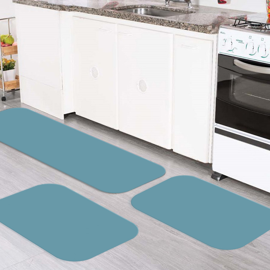 Kit 3 Tapetes Decorativos Cores Lisos – Cores Sólidas em Oferta na Shopee