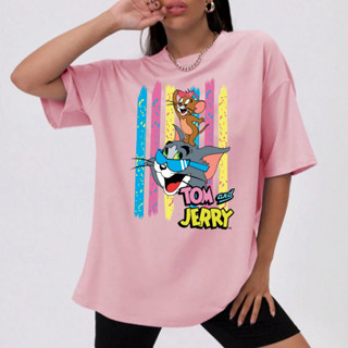 Camiseta Camisa Basica Feminina Tom & Jerry Desenho Animado Estampada em Oferta na Shopee