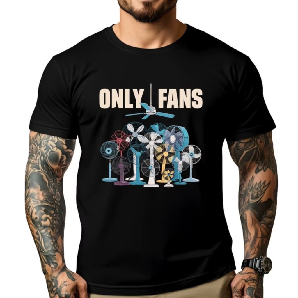 Camiseta Only Fans Meme Ventilador Blusa 100% Algodão Premium Camisa P ao G3 Plus size Unissex em Oferta na Shopee