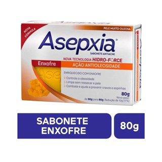 Sabonete Asepxia Enxofre, Barra Com 90G em Oferta na Shopee