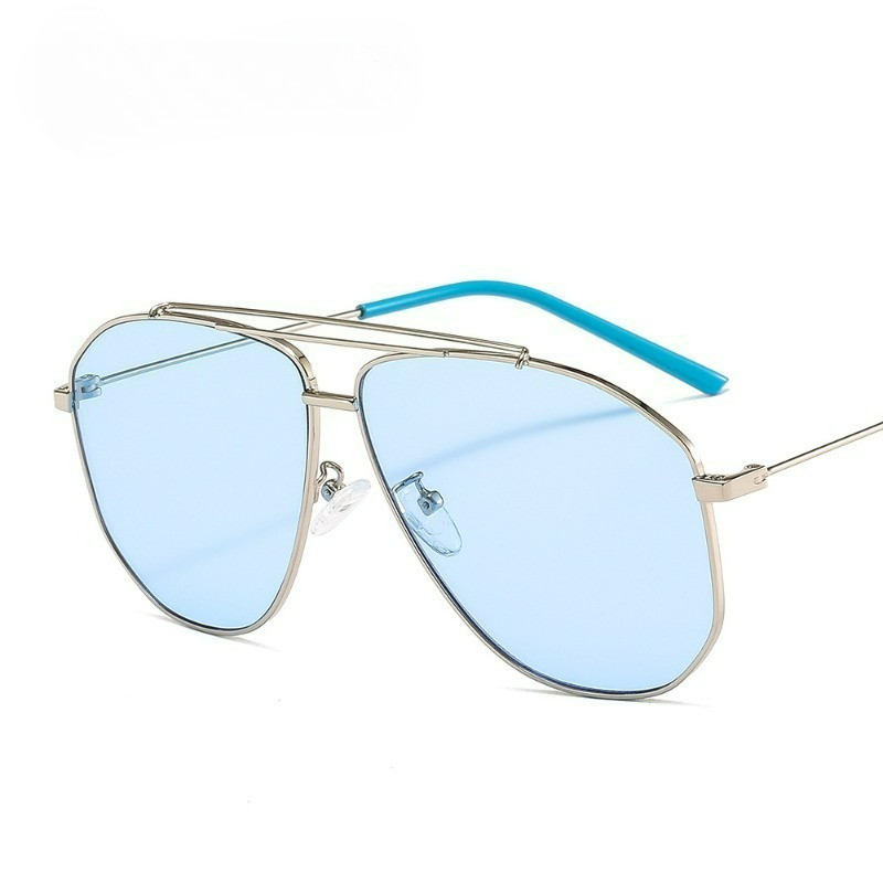 Óculos de Sol Quadrados de Liga Metálica para Homens, Moda 2026, Estilo Piloto Aviador, Óculos de Sol Retro Rosa Transpa