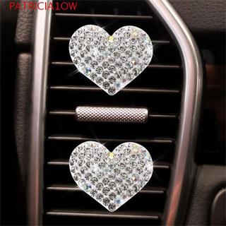 PATRICIA1OW Auto Clip Ambientador De Carro Ar Condicionado Em Forma De Coração Strass Difusor De Aroma