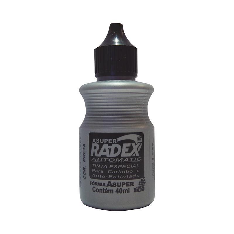 Tinta para carimbo Auto-Entintado 40ml Preto Radex