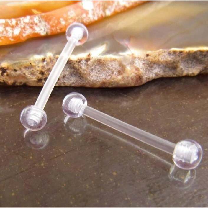 Piercing Mamilo Bioflex Transparente 1.6mm Unidade em Oferta na Shopee