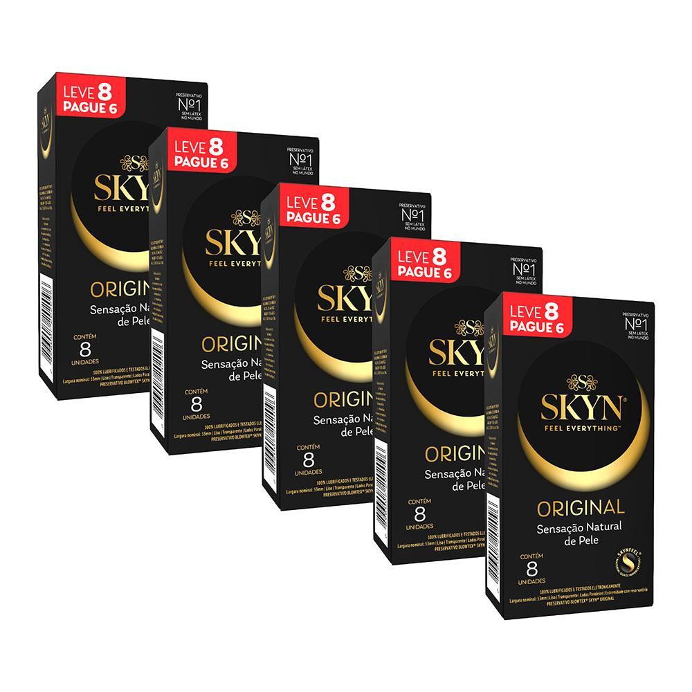 Kit com 5 Preservativos SKYN Original Leve 8 Pague 6 unidades em Oferta na Shopee