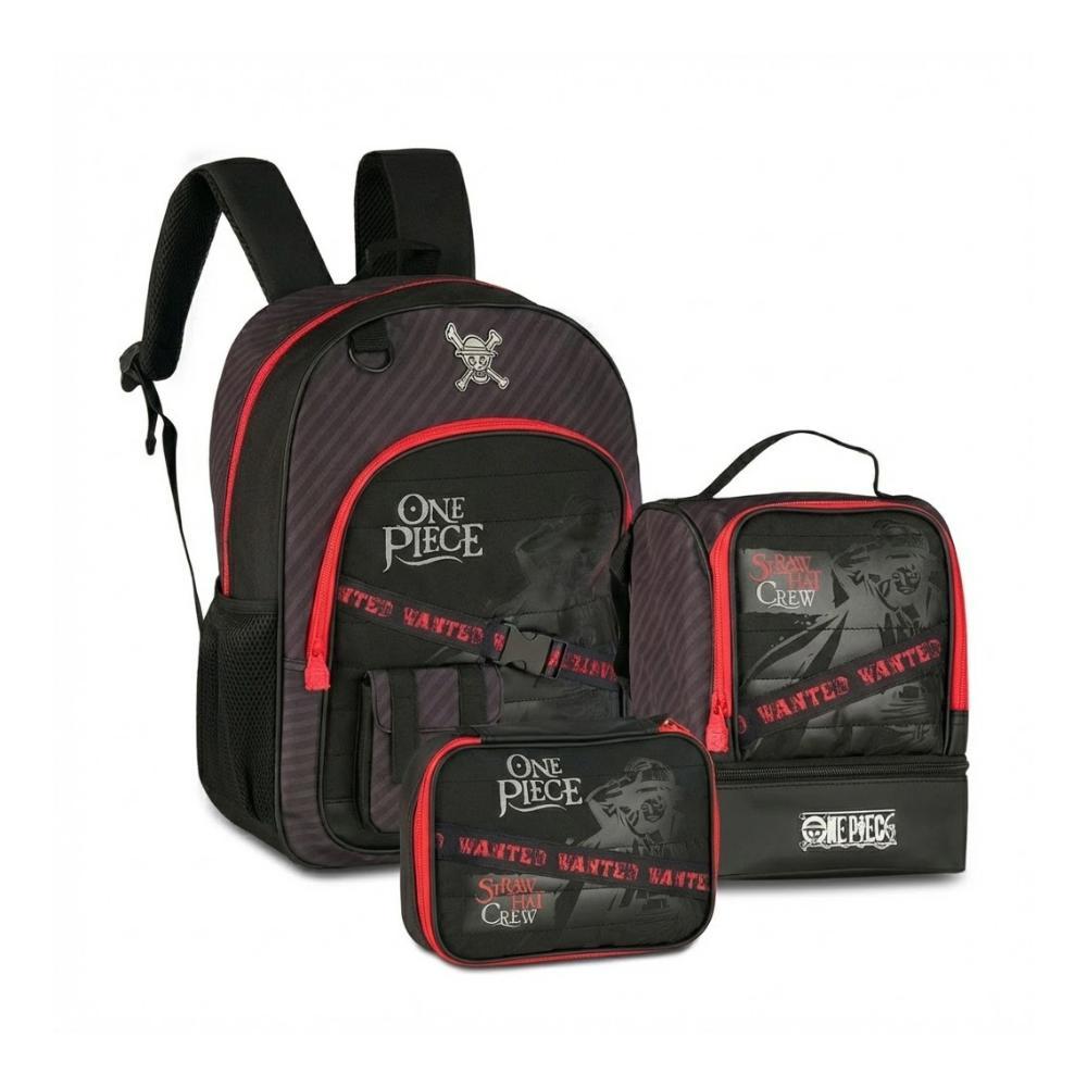 KIT Mochila Costas+ Estojo Box+ Lancheira One Piece ORIGINAL em Oferta na Shopee