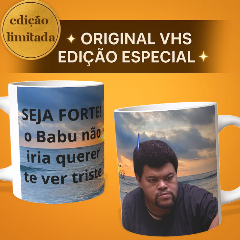 Caneca Babu "Seja Forte" Retrô VHS: O Presente Exclusivo que Todo Fã BBB
