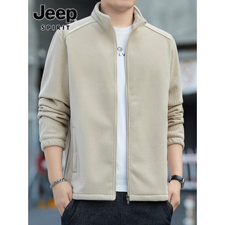 JEEP SPIRIT Cardigan Moletom Masculino Primavera Outono Na Moda Casual Quente Lã Gola Jaqueta Estilo Masculino