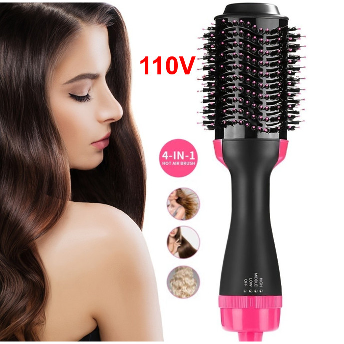 Escova Secadora 110v Alisador Elétrica Escova de ar quente Modeladores de cabelo Com 3 Em1 Hair