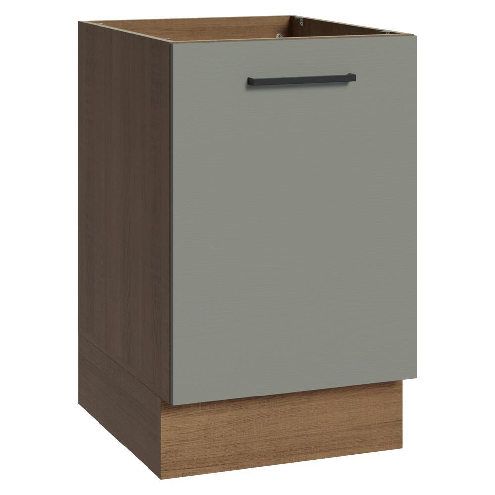 Balcão de Cozinha 50cm 1 Porta (Sem Tampo) Rustic/Cinza Agata Madesa em Oferta na Shopee
