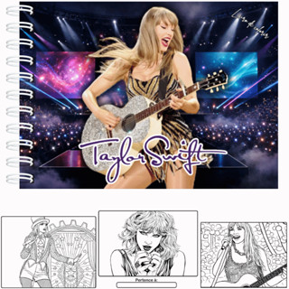 Livro de Colorir TAYLOR SWIFT Capa Dura A5 50 Folhas 180g + Acetato em Oferta na Shopee