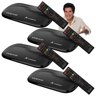 Kit 4 Receptores Vivensis Vx10 Sathd Nova Parabólica B1/D2, Preto em Oferta na Shopee