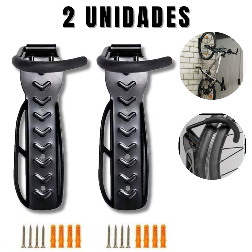 Kit 2 Suporte Tramontina Parede Gancho Resistente Pendurar Bicicleta Bike Suporte Vertical Parede Para Bicicletas