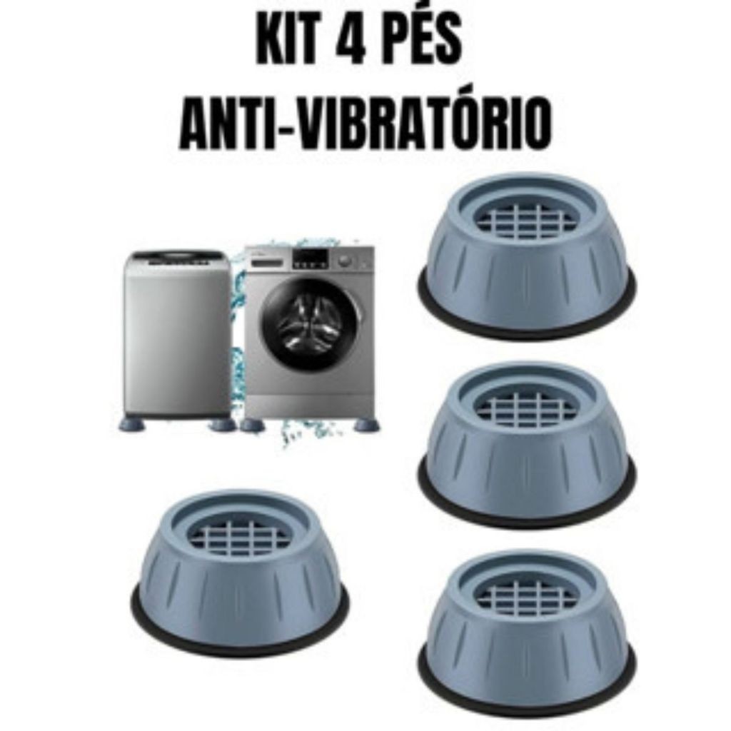 Kit 4 Pés Suporte Nivelador Anti Vibração Máquina de Lavar | Silicone Antirruído Universal em Oferta na Shopee