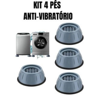 Kit 4 Pés Suporte Nivelador Anti Vibração Máquina de Lavar | Silicone Antirruído Universal em Oferta na Shopee