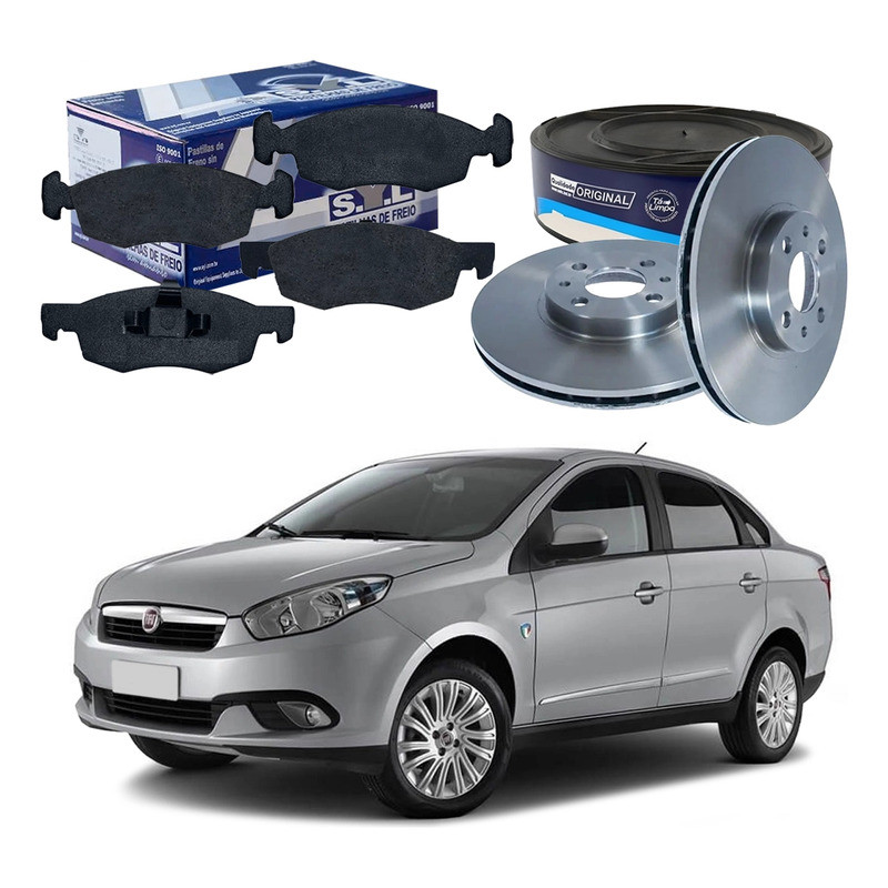 Kit Disco Pastilha Dianteiro Grand Siena 1.4 1.6 2012 A 2016 em Oferta na Shopee