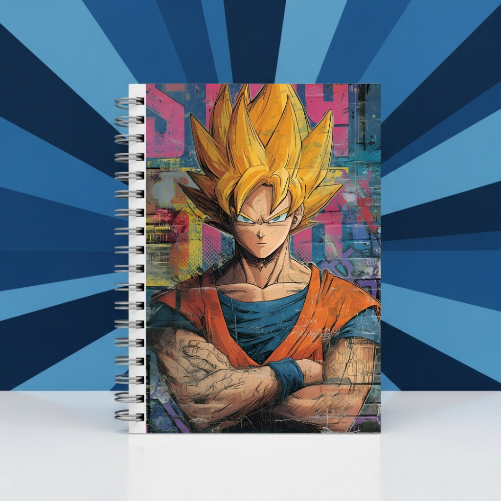 Kit 10 Adesivos Para Capa de Caderno Anime Dragon Ball Goku Top Excelente Qualidade Vinil Adesivo