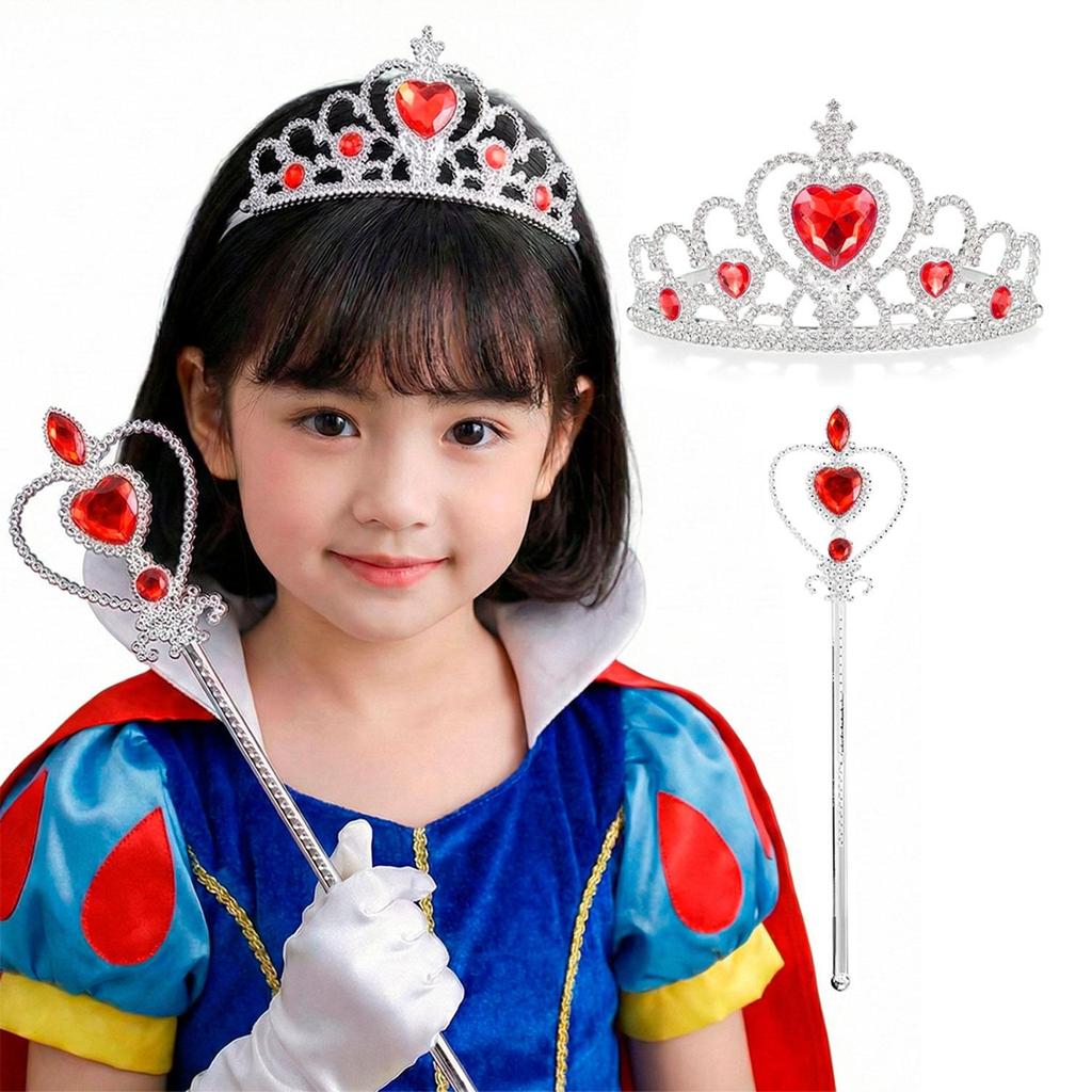 Kit Coroa e Varinha Magica Acessórios pra Fantasia de Princesas em Oferta na Shopee