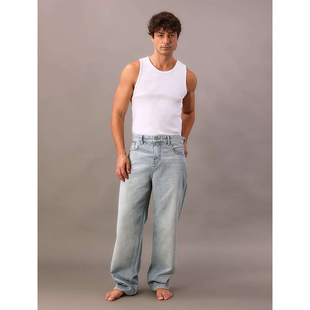 Imagem Regata Calvin Klein Jeans Masculino Ribana Logo Monogram - Branco