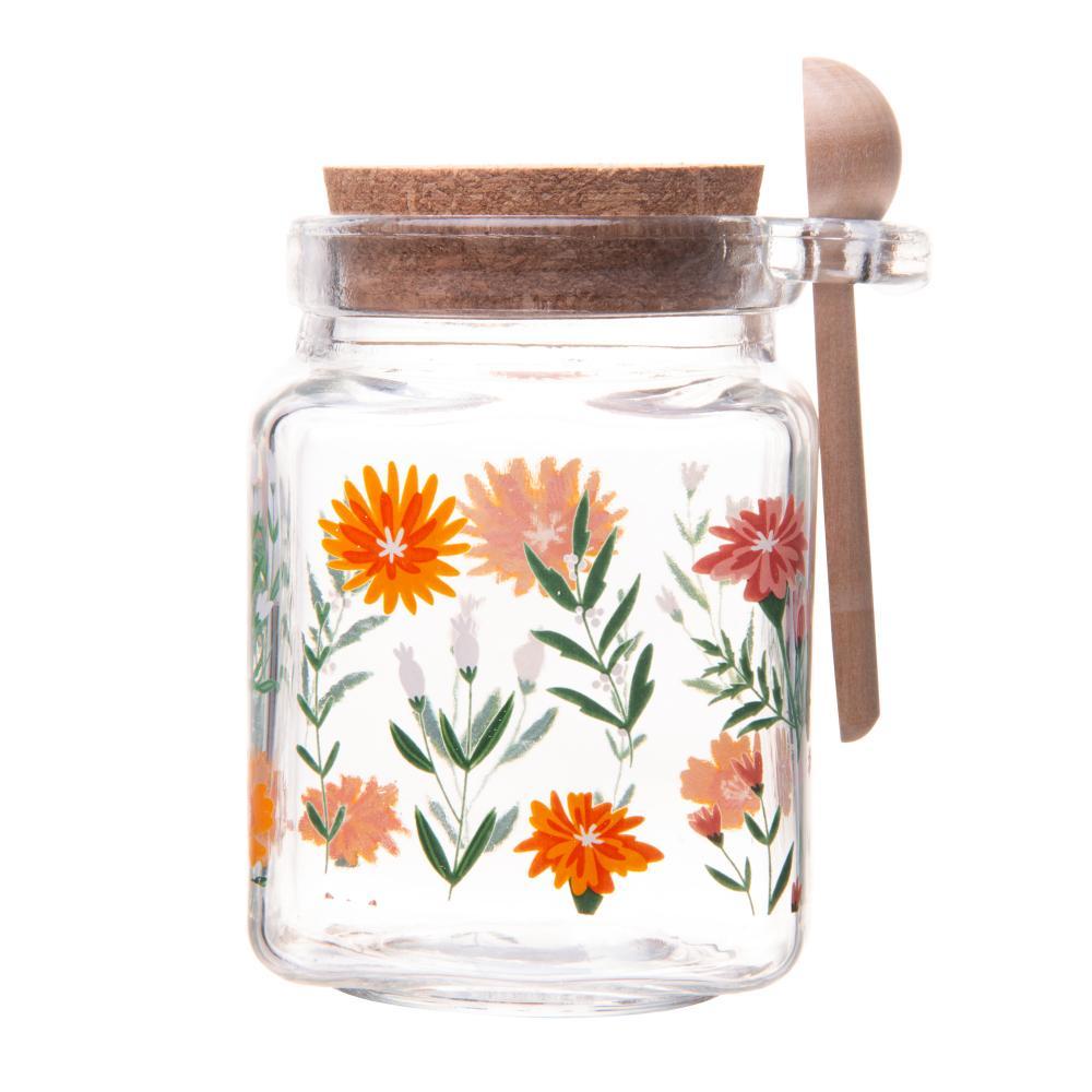 Porta Mantimento Quadrado Lyor Flora de Vidro 270ml em Oferta na Shopee