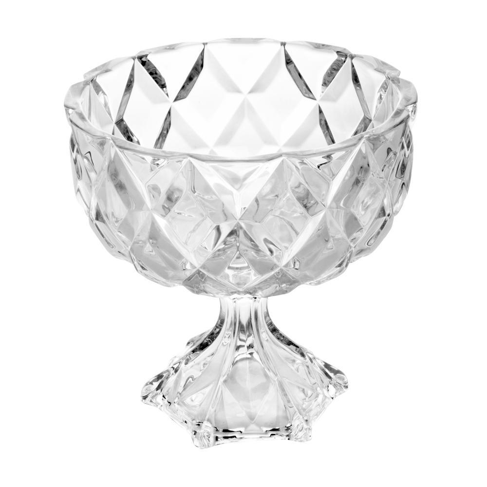 Centro de Mesa Petit Deli Diamond com Pé 14cm x 15cm Cristal