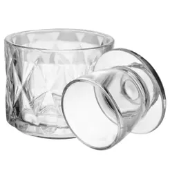 Manteigueira Francesa Diamond 9,5cm Vidro Lyor para Manteiga Patês Pastas Mesa Posta Café da Manhã Brunch Prática Bonita