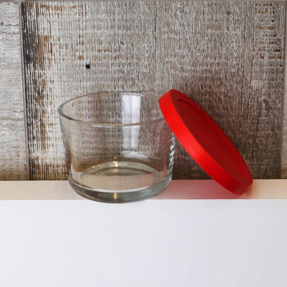 Pote Lyor de Vidro com Tampa em PP Vermelha 200ml em Oferta na Shopee